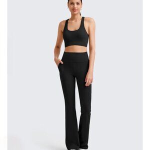 SUNZEL LYCRA LADIES BLACK BOOT CUT PANTS